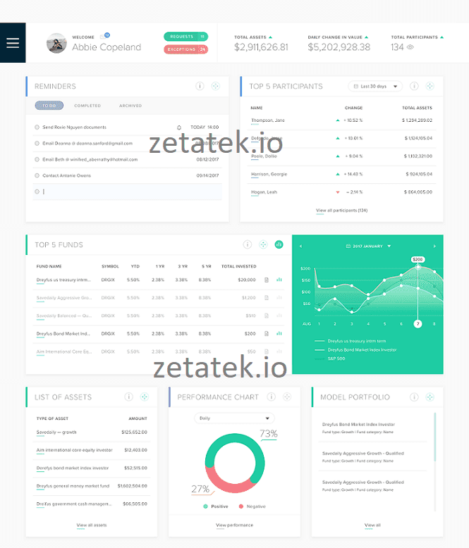 Investment management portal, Fintech